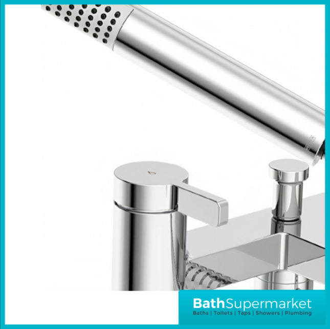 Bristan Elevar Luminance Chrome Bath Shower Mixer Tap Kit & Wall Bracket