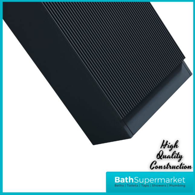 Tailored Fluted Midnight Shadow Cloakroom Floor Standing Vanity Basin Unit 460mm
