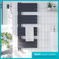 Sognare Thames Matt Anthracite Straight Ladder Towel Radiator 500mm Wide
