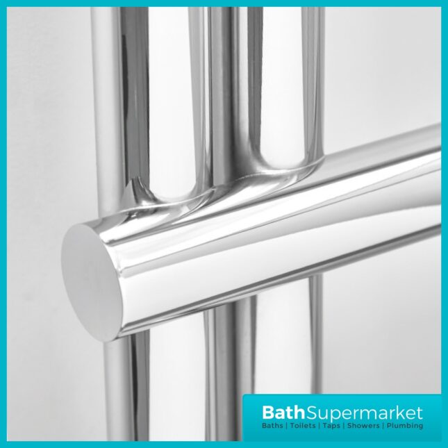 Sognare Carlo Chrome Heated Ladder Towel Radiator 500mm Wide Various Height