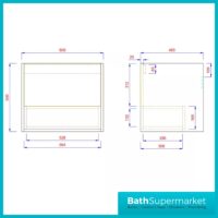 Loughermore Matt Pistachio Wall Hung Open Shelf Vanity Basin Unit 600mm