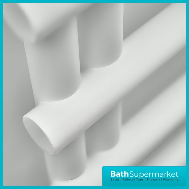 Sognare Carlo White Heated Ladder Towel Radiator 500mm Wide Various Heights