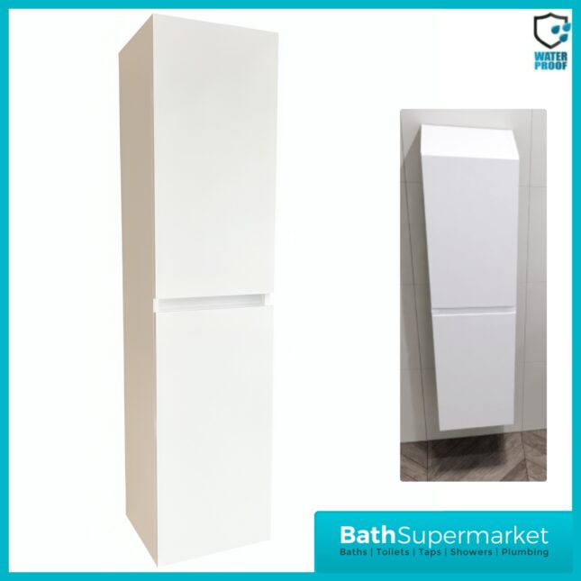 Kartell Atlantis Waterproof Wall Mounted 2 Door Tall Storage Unit 1200mm