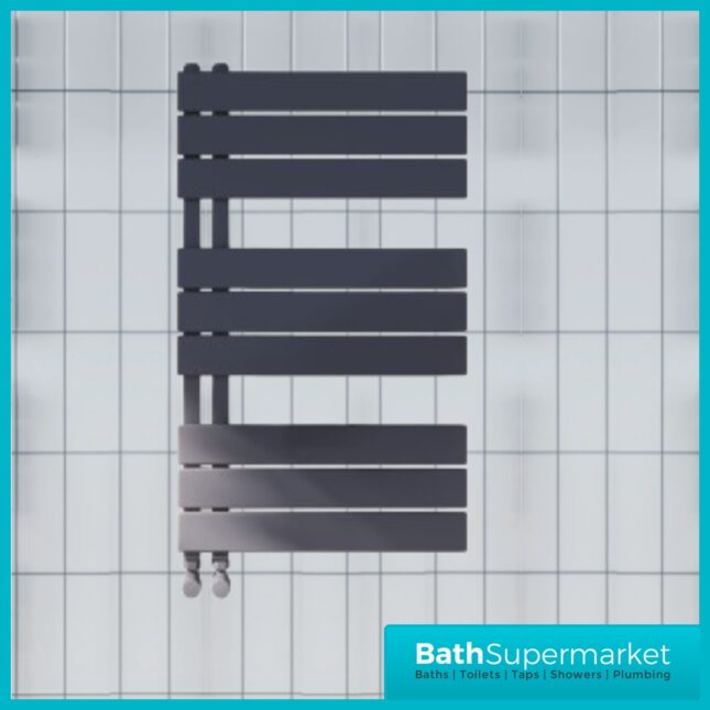 Sognare Thames Matt Anthracite Straight Ladder Towel Radiator 500mm Wide