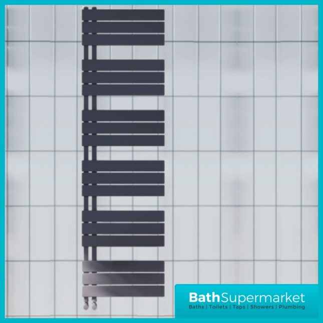Sognare Thames Matt Anthracite Straight Ladder Towel Radiator 500mm Wide