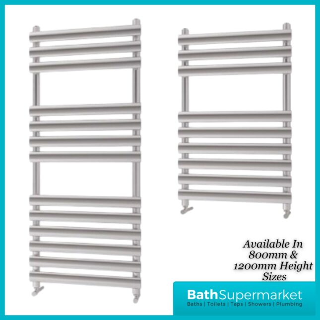 Sognare Instyle Polished Chrome Straight Ladder Towel Radiator 500mm Wide