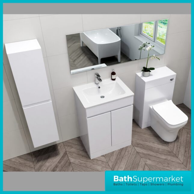 Kartell Atlantis Waterproof Back to Wall WC Toilet Unit 500mm Wide