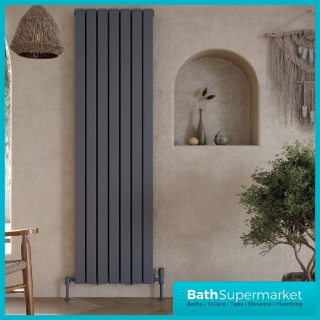 Sognare Bravo Matt Anthracite Double Designer Radiator 1800 Height Various Width