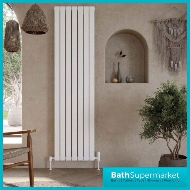 Sognare Bravo White Single Panel Radiator 1800mm Height - Various Widths