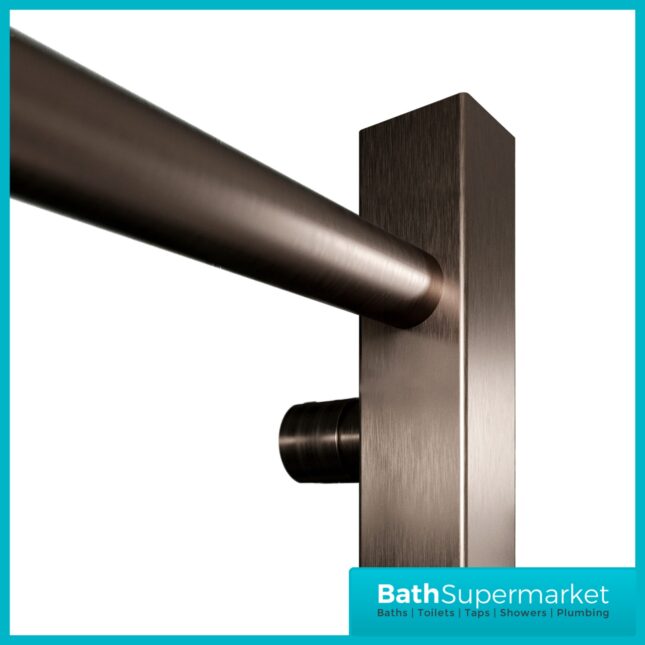 Sognare Vibe Brushed Bronze Designer Towel Rail Radiator 500mm Wide