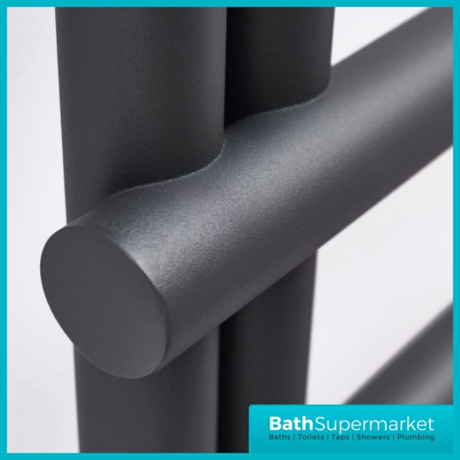 Sognare Carlo Anthracite Heated Ladder Towel Radiator 500mm Wide Various Height