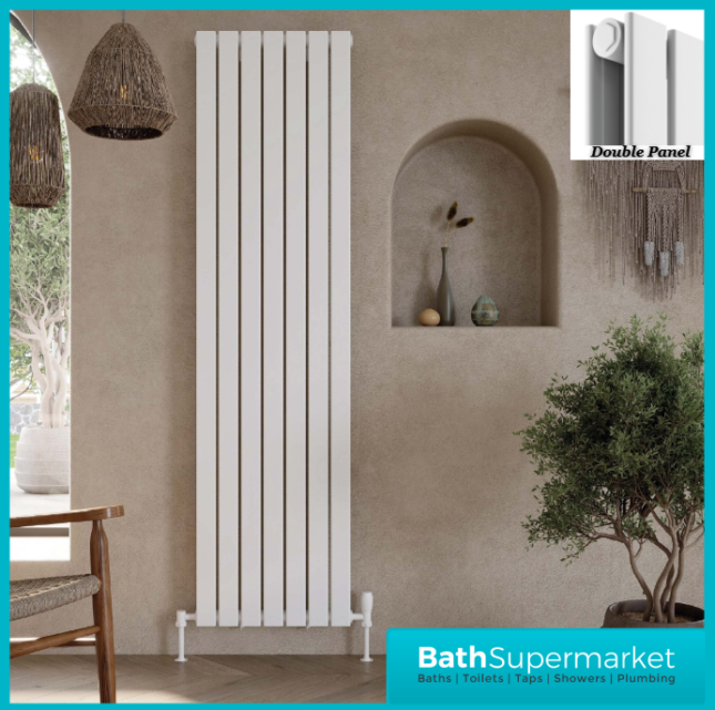 Sognare Bravo White Single Panel Radiator 1800mm Height - Various Widths