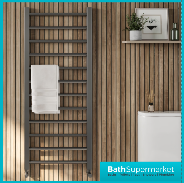 Sognare Vibe Gunmetal Designer Towel Rail Radiator 500mm Wide x Various Heights