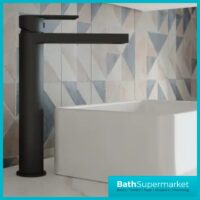 Nuie Canada Matt Black Mono Tall High Rise Basin Mixer Tap