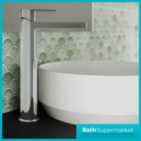 Nuie Halstatt Chrome Mono Tall High Rise Basin Mixer Tap