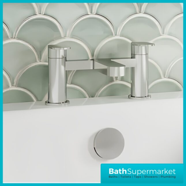 Nuie Halstatt Chrome Deck Mounted Bath Filler Tap