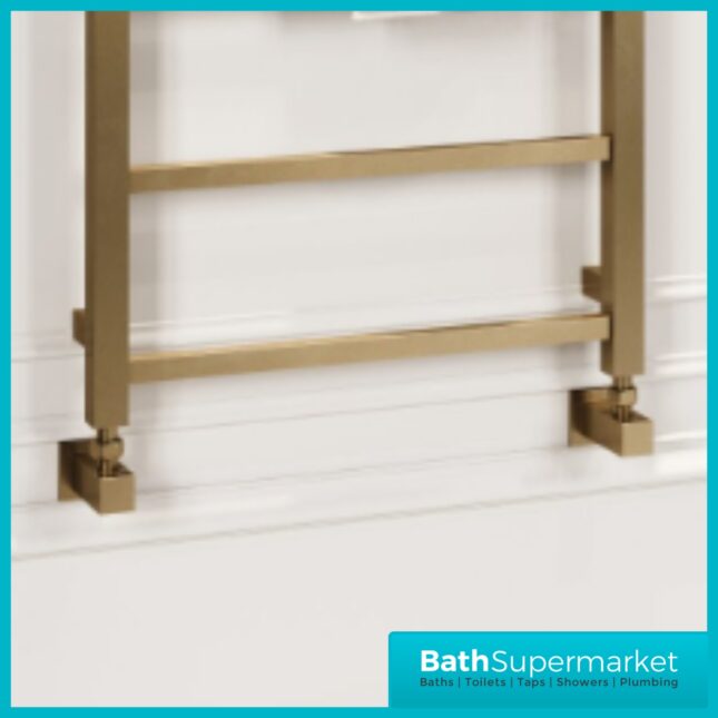 Reina Loge Angled Radiator Valves Pair Brushed