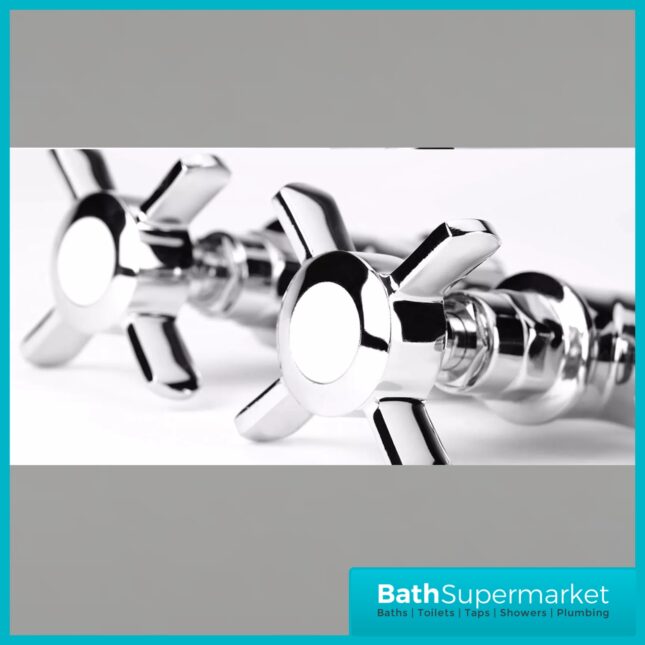 Reina Bronte Traditional Angled Radiator Towel Rail Valves - Chrome