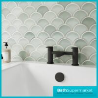 Nuie Halstatt Matt Black Round Deck Mounted Bath Filler Tap