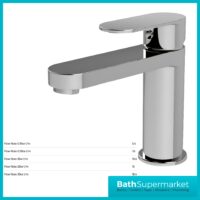 Nuie Halstatt Chrome Mono Basin Mixer Tap With Push Button Waste