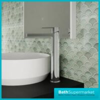 Nuie Halstatt Chrome Mono Tall High Rise Basin Mixer Tap