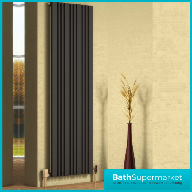 Reina Loge Straight Radiator Valves Pair Brushed Brass