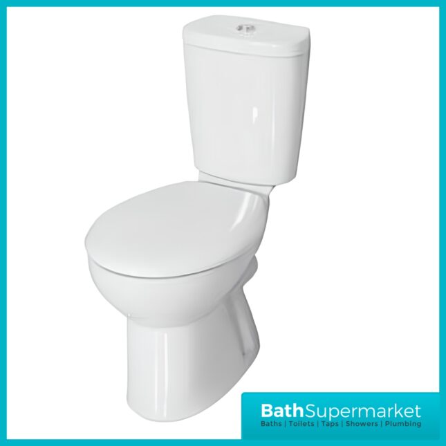 Roca Havana Round Close Coupled WC Toilet Pan With Seat