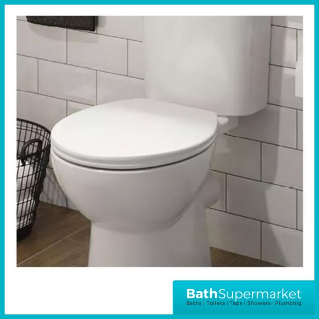 Roca Havana Round Close Coupled WC Toilet Pan With Seat