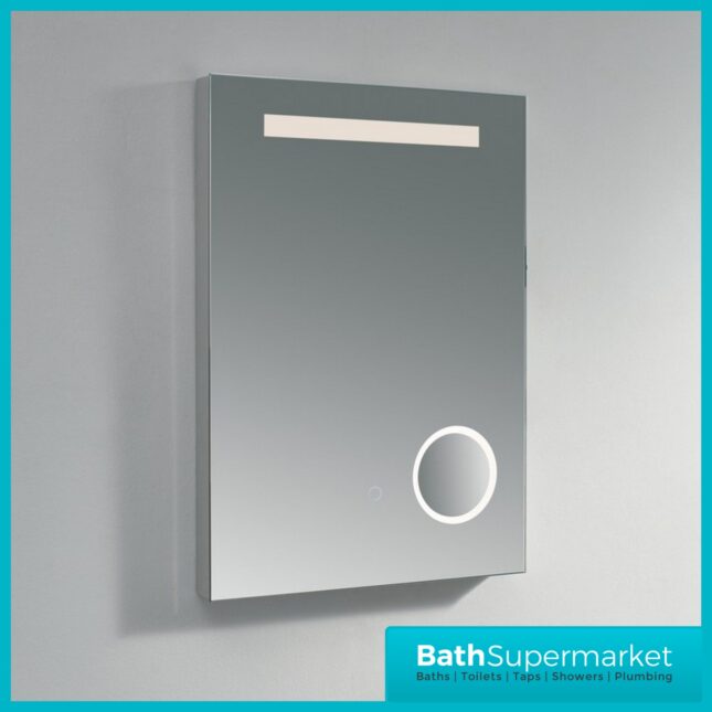 Kartell Sherston Halo Sensor LED Top Strip Demister Portrait Mirror 500mm x 700mm