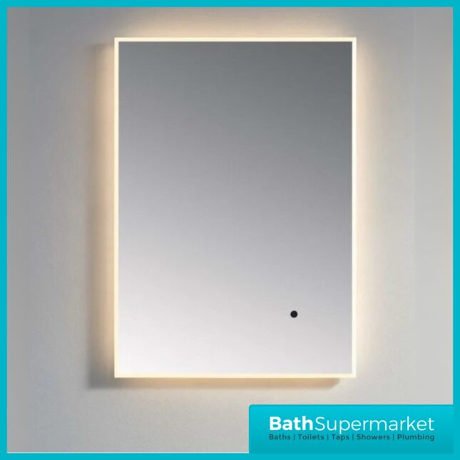 Kartell Kingham Slim Depth Infra Red Demister Bathroom Mirror 600mm x 800mm