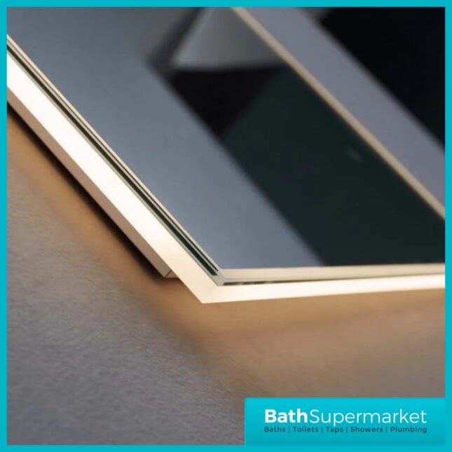 Kartell Kingham Slim Depth Infra Red Demister Bathroom Mirror 600mm x 800mm