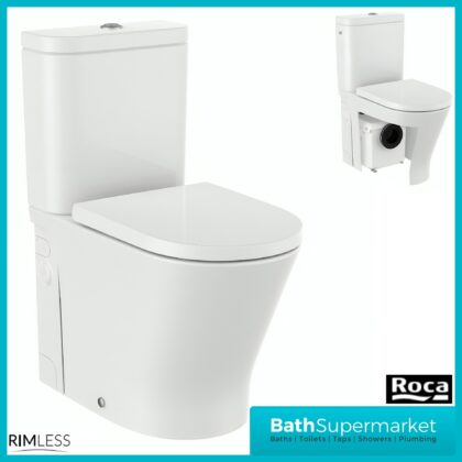 Roca Gap D-Trit Round WC Rimless Toilet With Integrated Sanitary Disposal