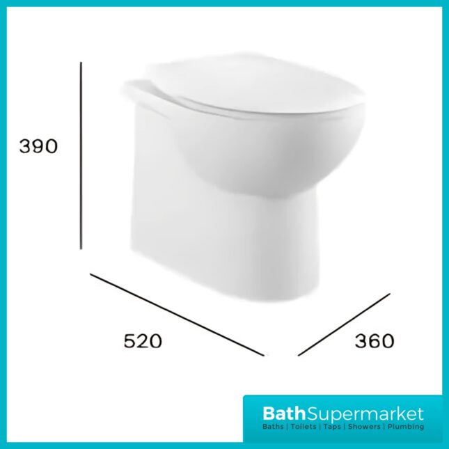 Roca Havana Round Back To Wall Toilet Pan With Seat