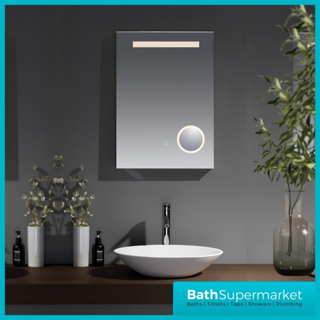 Kartell Sherston Halo Sensor LED Top Strip Demister Bathroom Mirror 500mm x 700mm