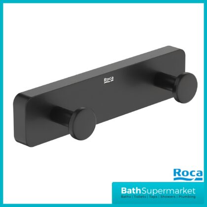 Roca Sonata Matt Black Double Robe Hook
