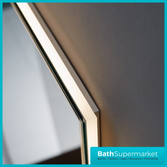 Kartell Kingham Slim Depth Infra Red Demister Bathroom Mirror 600mm x 800mm