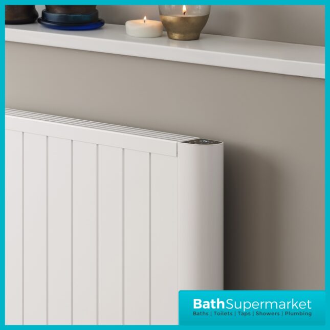 Reina Serre White Horizontal WiFi Electric Dry Radiator 580mm Height - Various Widths