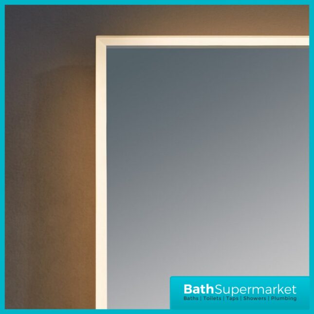 Kartell Kingham Slim Depth Infra Red Demister Bathroom Mirror 600mm x 800mm