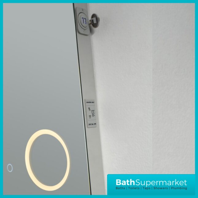 Kartell Sherston Halo Sensor LED Top Strip Demister Portrait Mirror 500mm x 700mm