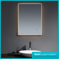 Kartell Kingham Slim Depth Infra Red Demister Bathroom Mirror 600mm x 800mm