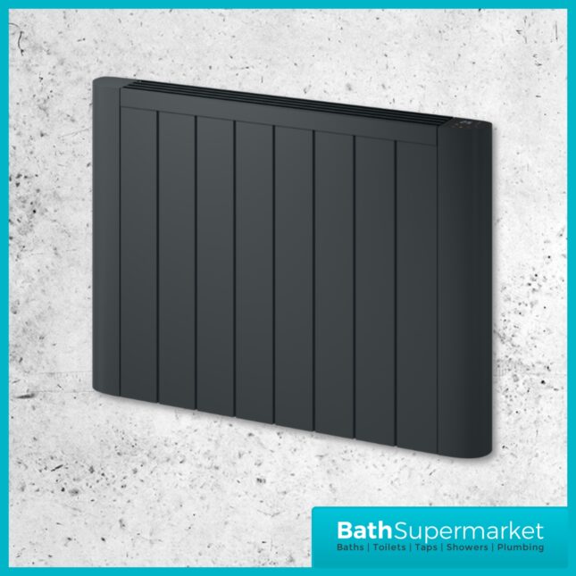 Reina Serre Anthracite Horizontal WiFi Electric Dry Radiator 580mm High–Various Widths