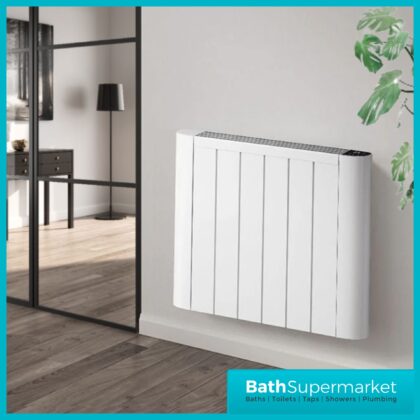 Reina Serre White Horizontal WiFi Electric Dry Radiator 580mm Height – Various Widths