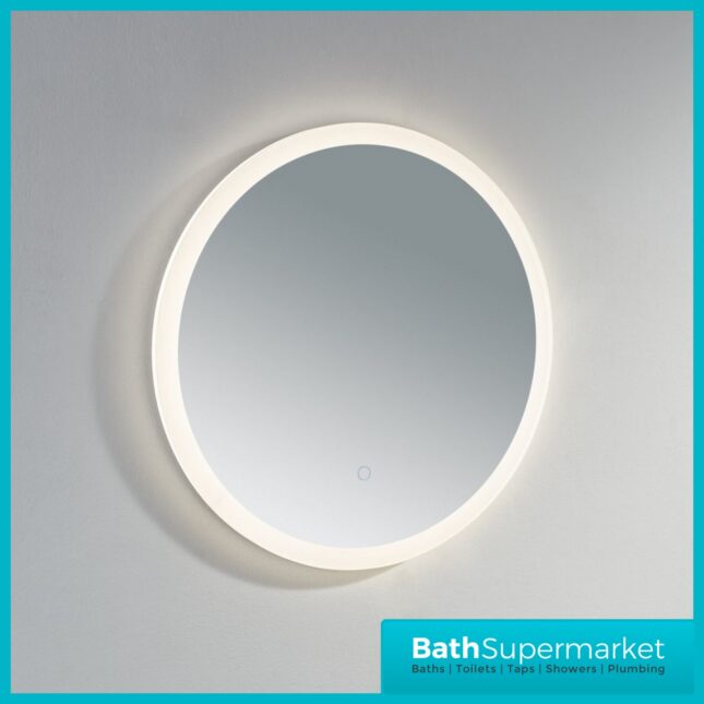 Kartell Burleigh Round LED Touch Sensor Demister Bathroom Mirror 600mm Circular