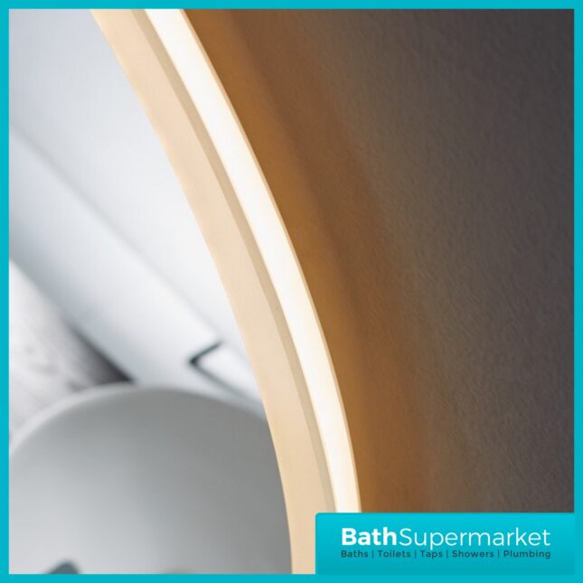 Kartell Burleigh Round LED Touch Sensor Demister Bathroom Mirror 600mm Circular