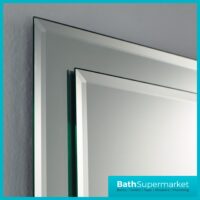 Kartell Bibury Traditional Bevelled Edge Slimline Bathroom Mirror 420mm x 800mm
