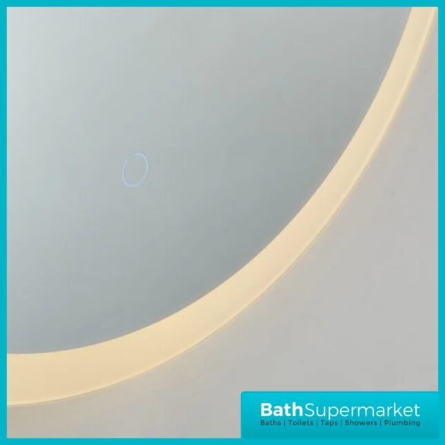 Kartell Burleigh Round LED Touch Sensor Demister Bathroom Mirror 600mm Circular