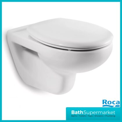 Roca Havana Round Wall Hung Toilet Pan With Seat