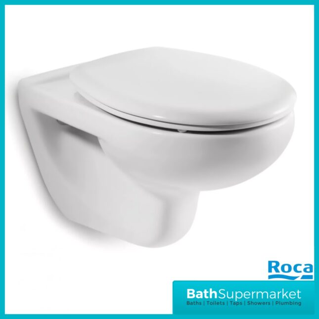 Roca Havana Round Wall Hung Toilet Pan With Seat