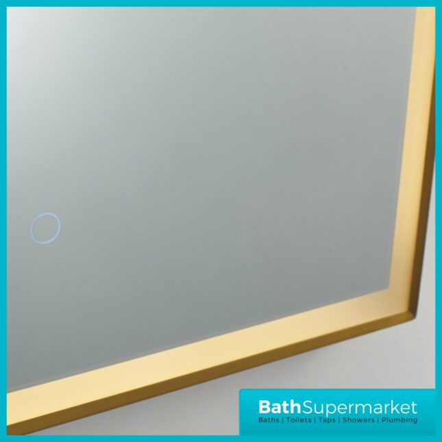 Kartell Winchcombe Brushed Brass Smart Bluetooth LED Demister Mirror 600 x 1000mm