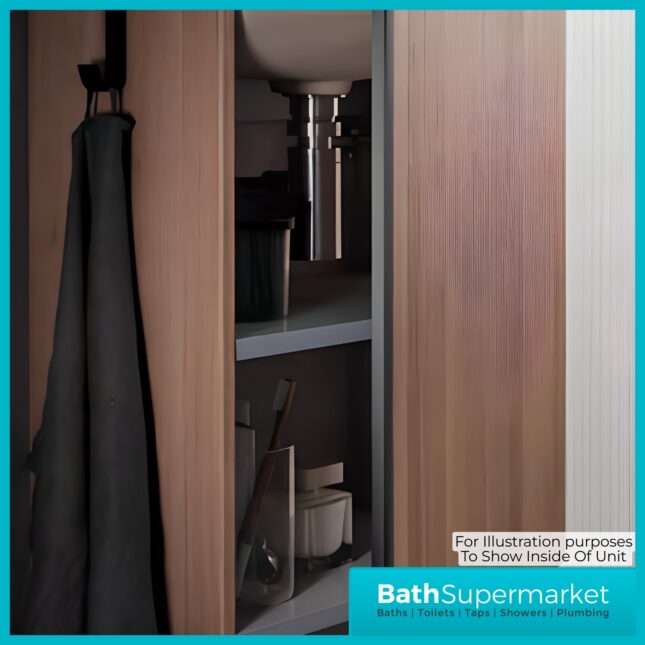 Roca Mini Pro Concrete Grey Compact Wall Hung Cloakroom Basin & Base Unit 465mm